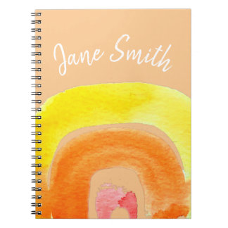 Orange Rainbow love watercolor Notebook