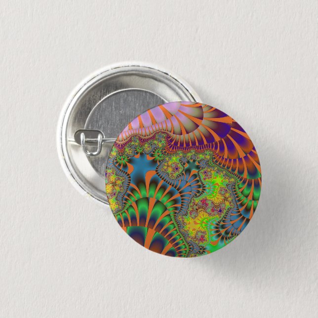 Orange Rainbow Melt Small Button (Front & Back)