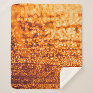 Orange raindrops on glass, abstract background. sherpa blanket