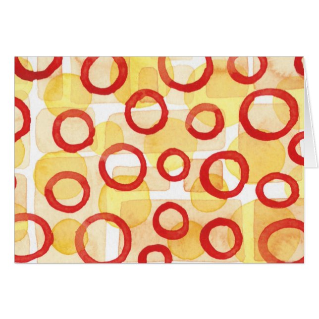 Orange Rectangles with Red Watercolour Circles (Front Horizontal)