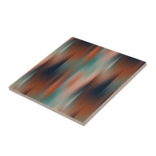 orange red and teal streaks tile