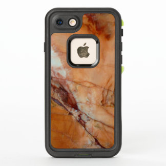 Orange Red and White Italian Marble