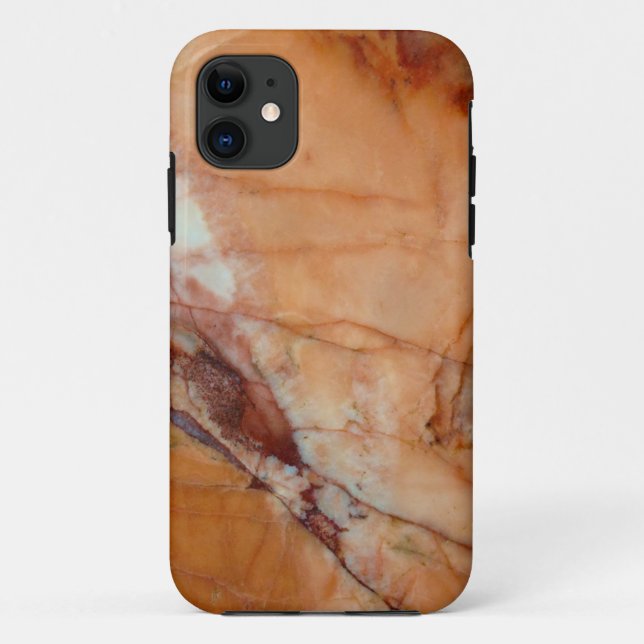 Orange Red and White Veined Marble Case-Mate iPhon Case-Mate iPhone Case (Back)