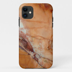 Orange Red and White Veined Marble Case-Mate iPhon iPhone 11 Case
