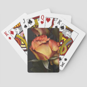 Orange, Red and Yellow Roses Playing Cards