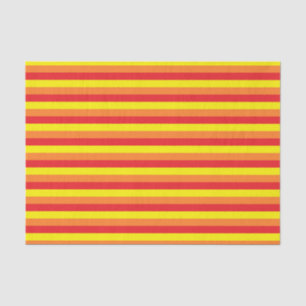 Orange, Red and Yellow Stripes Tissue Paper
