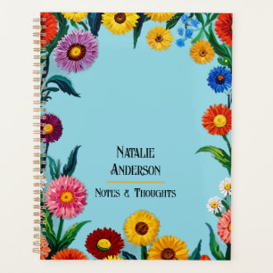 Orange Red Blue Yellow Floral Art Van Gogh Planner