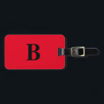 Orange Red Bright Colourful Monogram Name Custom Luggage Tag<br><div class="desc">Monogrammed initial and also personal details like name,  address,  phone number and email all of which you can edit. Designed with attractive solid orange colour background,  you can change the colour if you wish. Cool travel gift idea for him or her.</div>