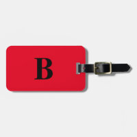 Orange Red Bright Colourful Monogram Name Custom
