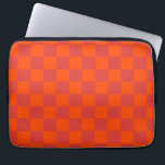 Orange Red Chequered Gingham Pattern Laptop Sleeve<br><div class="desc">Orange Red Chequered Gingham Pattern</div>