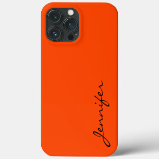 Orange-red colour background iPhone 13 pro max case