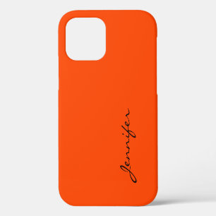 Orange-red colour background iPhone 12 pro case