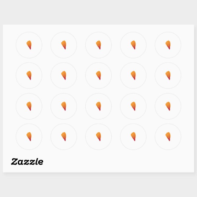 orange, red colour clip art Sticker (Sheet)