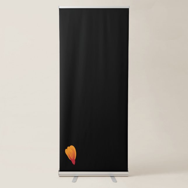 orange, red colour clip Vertical Retractable Banne Banner (Front)