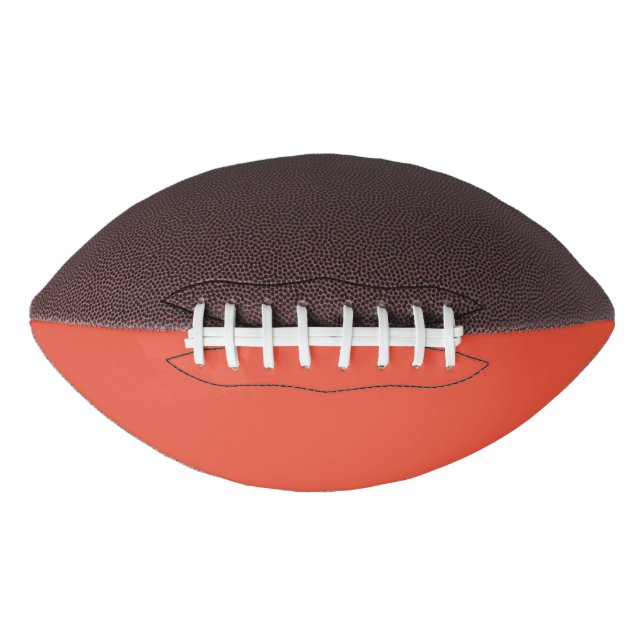  Orange Red #EC553E, Pale Copper American Football (Front)