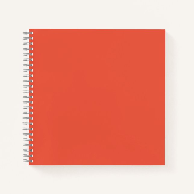 Orange Red #EC553E Spiral Notebook (Front)