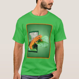 Orange Red Eft Salamander Out Of Frame T-Shirt