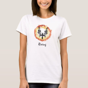 *~*  Orange  Red Flames Black Phoenix Ring of Fire T-Shirt