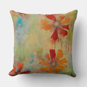 Orange Red Green Blue Colourful Primary Cushion