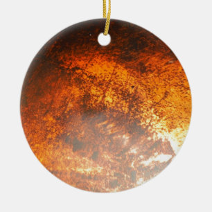 Orange & red Junk Yard vintage Truck Ceramic Tree Decoration