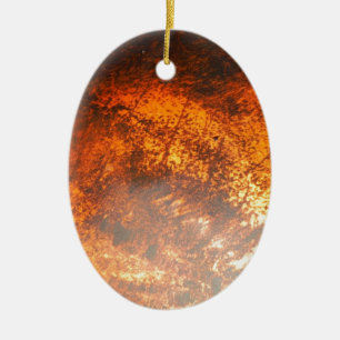 Orange & red Junk Yard vintage Truck Ceramic Tree Decoration