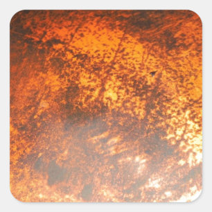 Orange & red Junk Yard vintage Truck Square Sticker