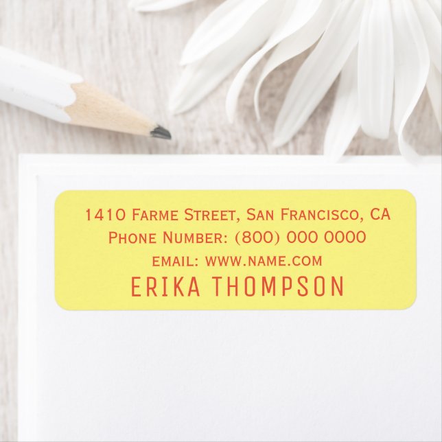 Orange red letters on pale yellow (Insitu)