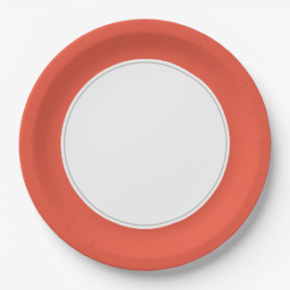 Orange Red Paper Plates