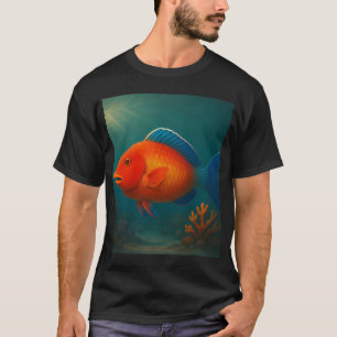 Orange Red Parrotfish in Coral Reef T-Shirt