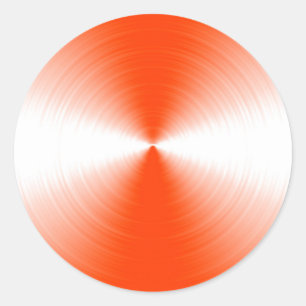 Orange Red Radiant Contemporary Classic Round Sticker