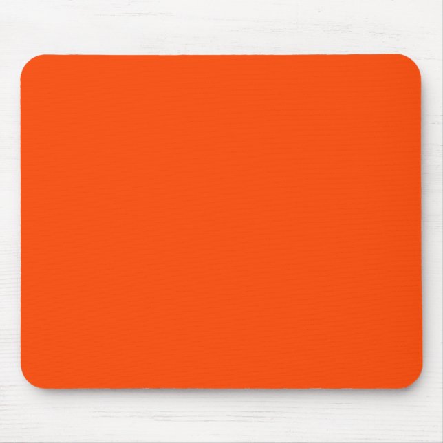 Orange Red Solid Colour Background Blank Mouse Mat (Front)