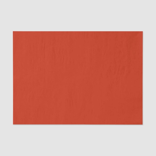 Orange Red Solid Modern Tissue Paper (Front)