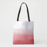 Orange Red Watercolor Ombre Modern Monogram Tote Bag<br><div class="desc">Feminine and minimalist tote bag featuring watercolor orange-red ombre and classic typography. Personalise by adding a monogram,  name or a short phrase. This ombre monogram tote bag will be perfect as a personalised gift.</div>