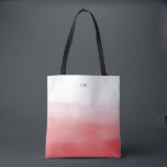 Orange Red Watercolor Ombre Modern Monogram Tote Bag<br><div class="desc">Feminine and minimalist tote bag featuring watercolor orange-red ombre and classic typography. Personalise by adding a monogram,  name or a short phrase. This ombre monogram tote bag will be perfect as a personalised gift.</div>