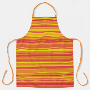 Orange Red Yellow Stripes Apron