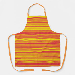 Orange Red Yellow Stripes Apron