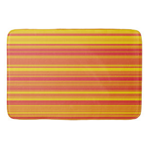 Orange Red Yellow Stripes Bath Mat