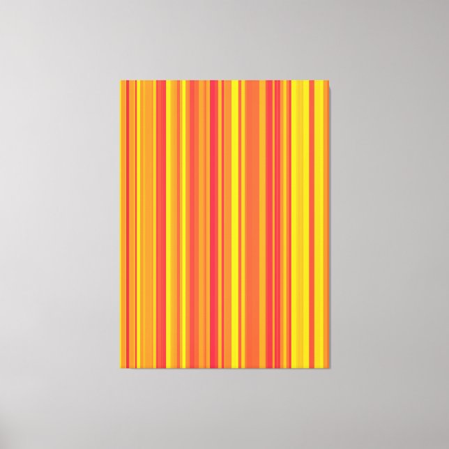Orange Red Yellow Stripes Canvas Print (Front)