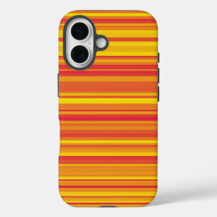 Orange Red Yellow Stripes iPhone 16 Case
