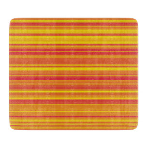 Orange Red Yellow Stripes Cutting Board