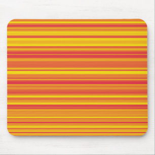 Orange Red Yellow Stripes Mouse Mat