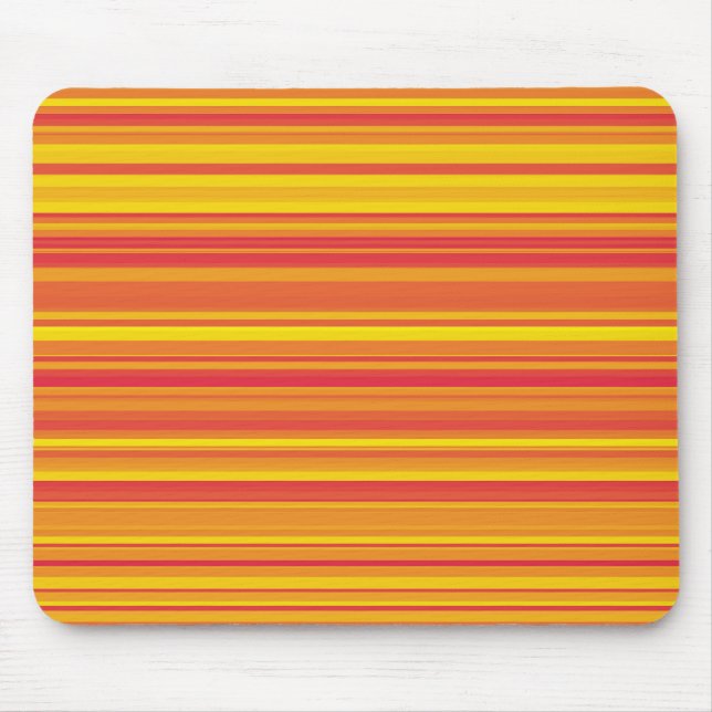 Orange Red Yellow Stripes Mouse Mat (Front)