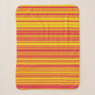 Orange Red Yellow Stripes Sherpa Blanket