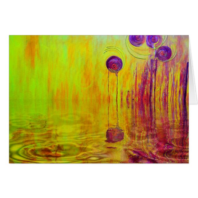 Orange Reflection Orange and Red Abstract Art (Front Horizontal)