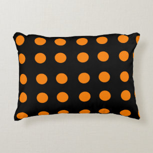 Orange Repetitive Dots Decorative Cushion