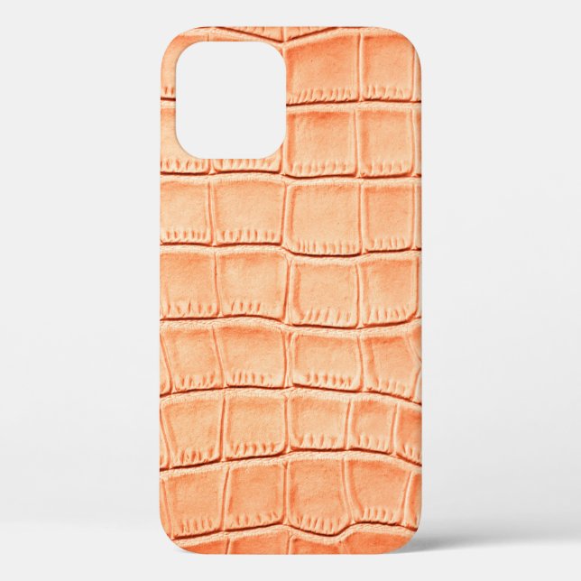Orange reptile leather texture Case-Mate iPhone case (Back)
