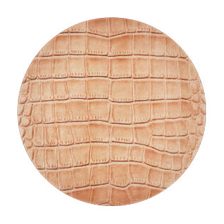 Orange Reptile Leather Texture Design Cutting Board