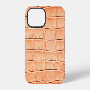 Orange reptile leather texture iPhone 12 case