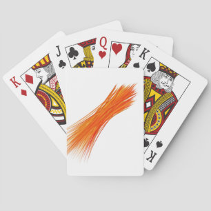 Orange Retro Abstract Painting Playing Cards