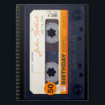 Orange Retro Audiotape 50th birthday Guestbook N2 Notebook<br><div class="desc">Old audio cassette to personalise with your name, date (in back). Design on spiral notebook (as guest book) with text for 50th Birthday party. Matching birthday save the date magnet and postcard, birthday invitation, birthday paper napkin and guest book (hard cover). Don't forget the whole collection of retro audiotapes (transparent,...</div>